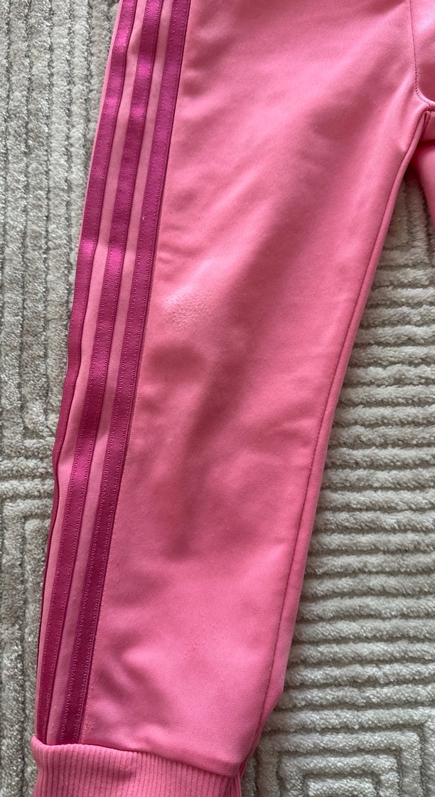 Adidas Kız Çocuk Pembe Fermuarlı Eşofman Takımı - Görsel 4