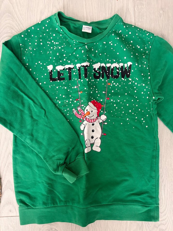 Yeşil Baskılı sweat tişört , uzun Kollu - Görsel 2