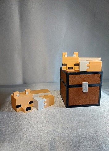 Minecraft uyuyan tilki figür 