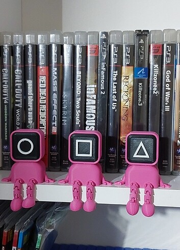 Beden Renk Üçlü set sevimli squid Game oyuran figür