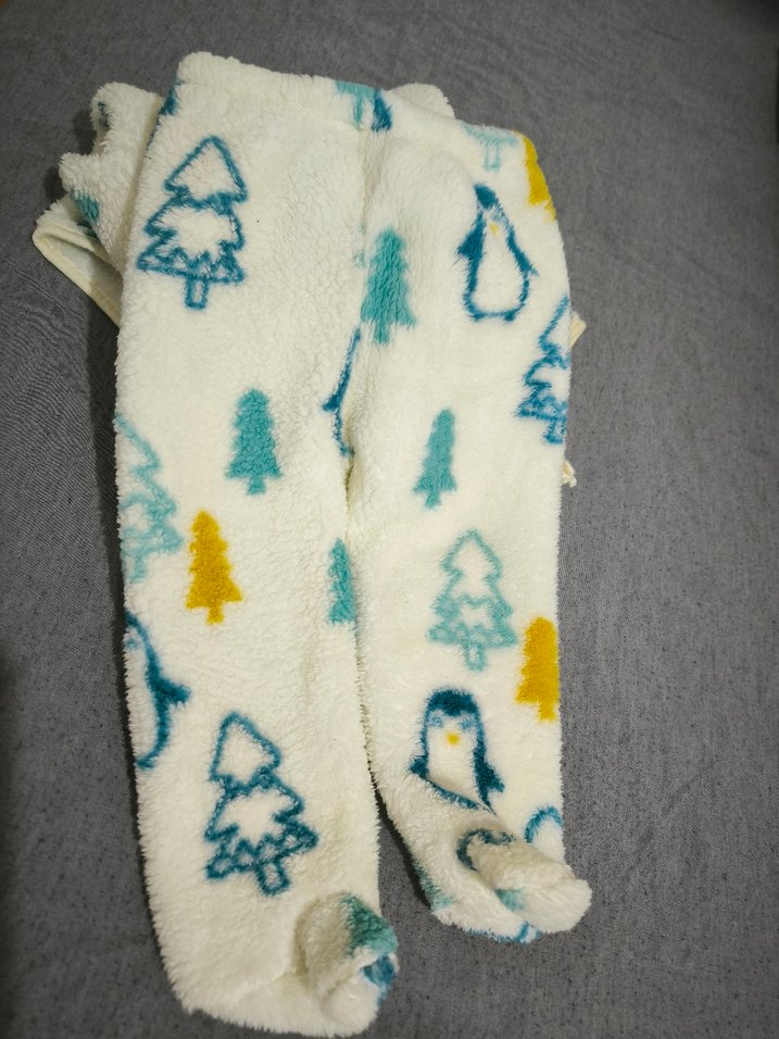 Bebek Erkek Beyaz Polar Tulum - Görsel 5