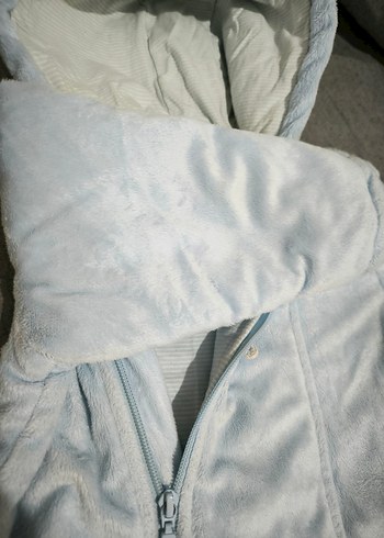 Fermuarlı Bebek Erkek Mavi Polar Tulumu - Görsel 2