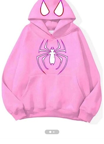 Pembe örümcek sweatshirt 