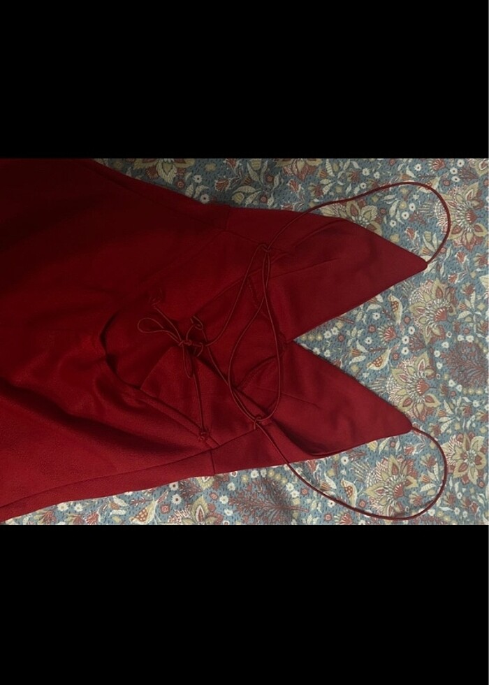 Kırmızı abiye elbise - Görsel 2