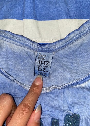 Kız Çocuk Kot Kolsuz Baskılı Tişört - Görsel 4