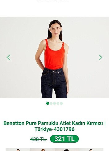 Benetton kırmızı bluz