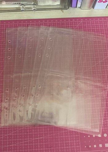 7 adet hasarlı binder sayfası