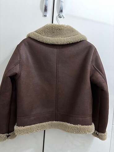 xs Beden Mango kahverengi biker