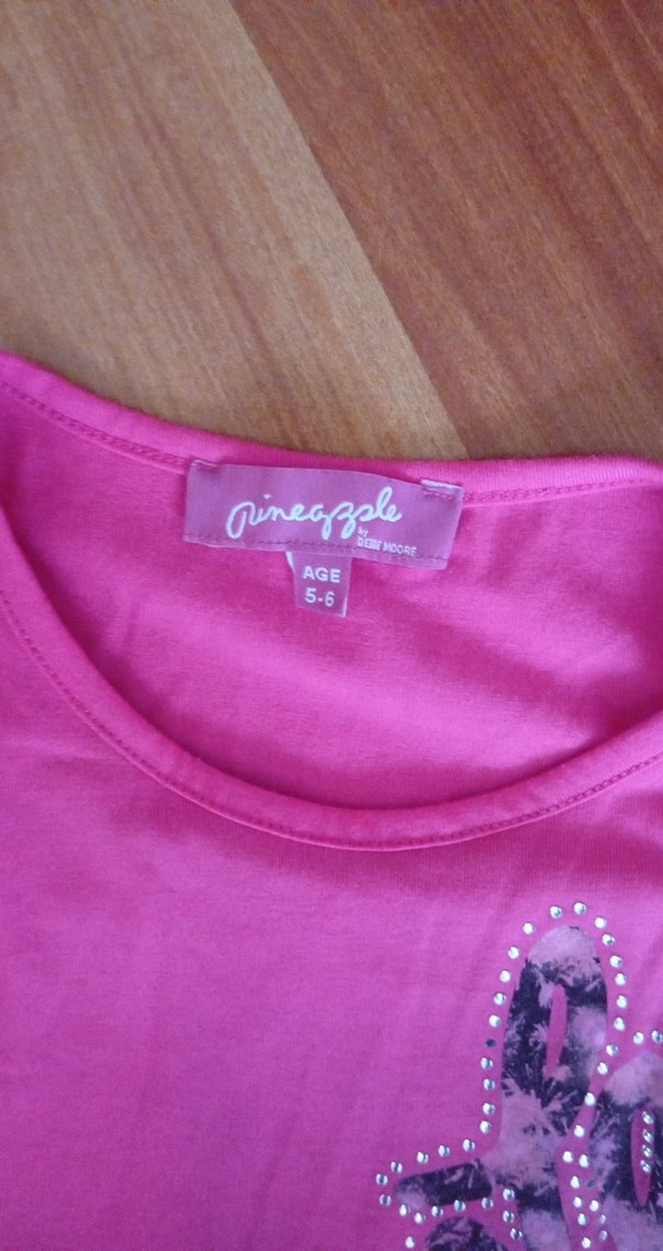 Pullu Pembe Kolsuz Kız bluz - Görsel 3