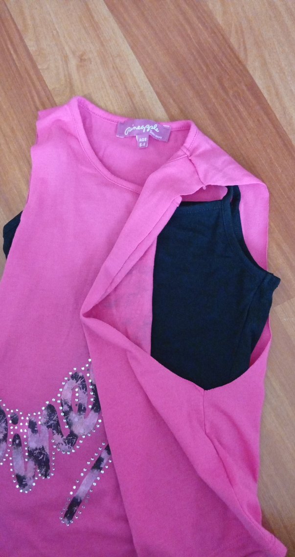 Pullu Pembe Kolsuz Kız bluz - Görsel 4