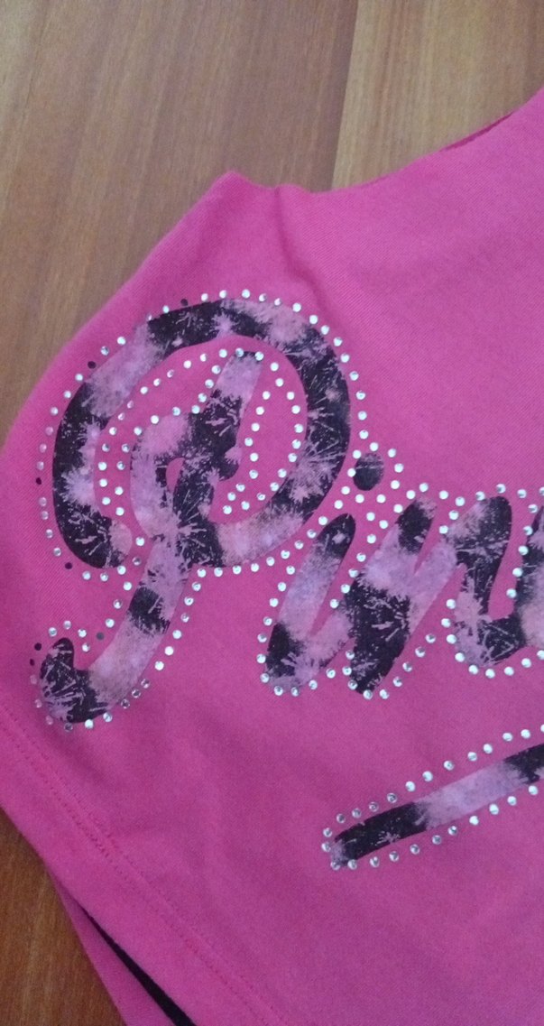 Pullu Pembe Kolsuz Kız bluz - Görsel 2