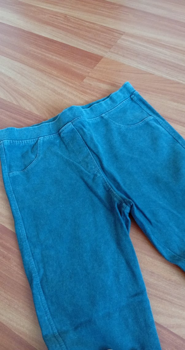 Kız Çocuk Elastik Bel Denim Tayt - Görsel 2