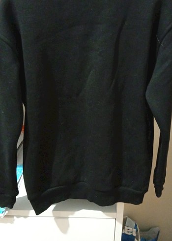 Siyah Baskılı Sweatshirt - Görsel 4