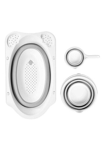 Gri Katlanır Banyo Küvet Seti