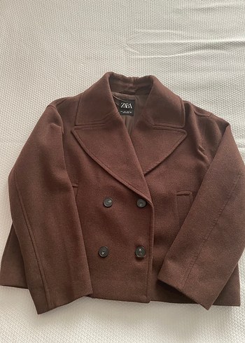 Zara Kadın Kahverengi Düğmeli Kaban