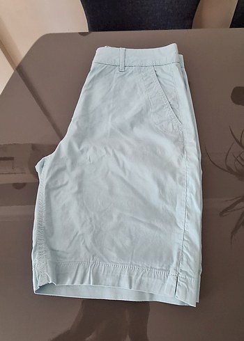 acik mavi Kadın Bermuda Şort - Görsel 3