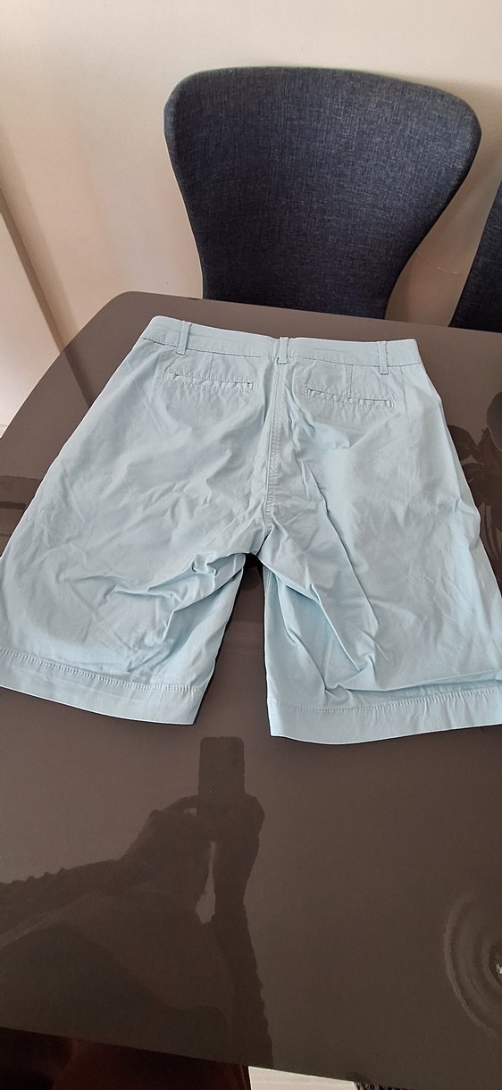 acik mavi Kadın Bermuda Şort - Görsel 2