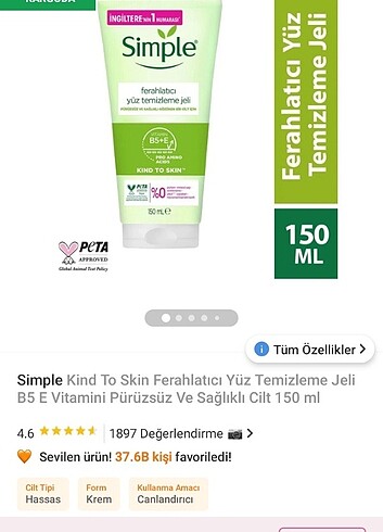 Beden Renk Yüz temizleme jeli
