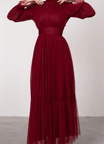 Bordo elbise