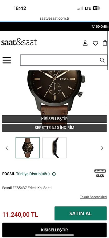 Fossil Fossil erkek kol saat
