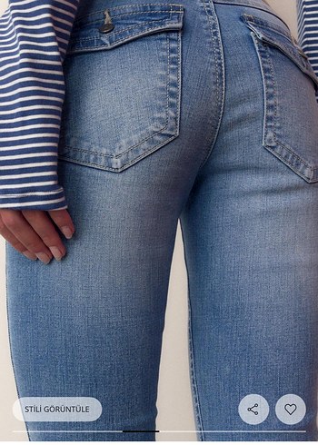 D04 düşük bel jean stradi - Görsel 2