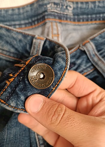 Gri Mavi Erkek Denim Bol Kesim Jean - Görsel 2