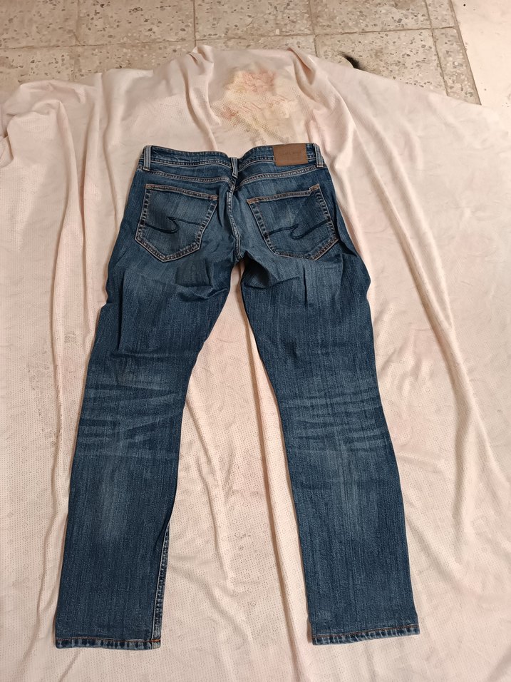 Gri Mavi Erkek Denim Bol Kesim Jean - Görsel 3