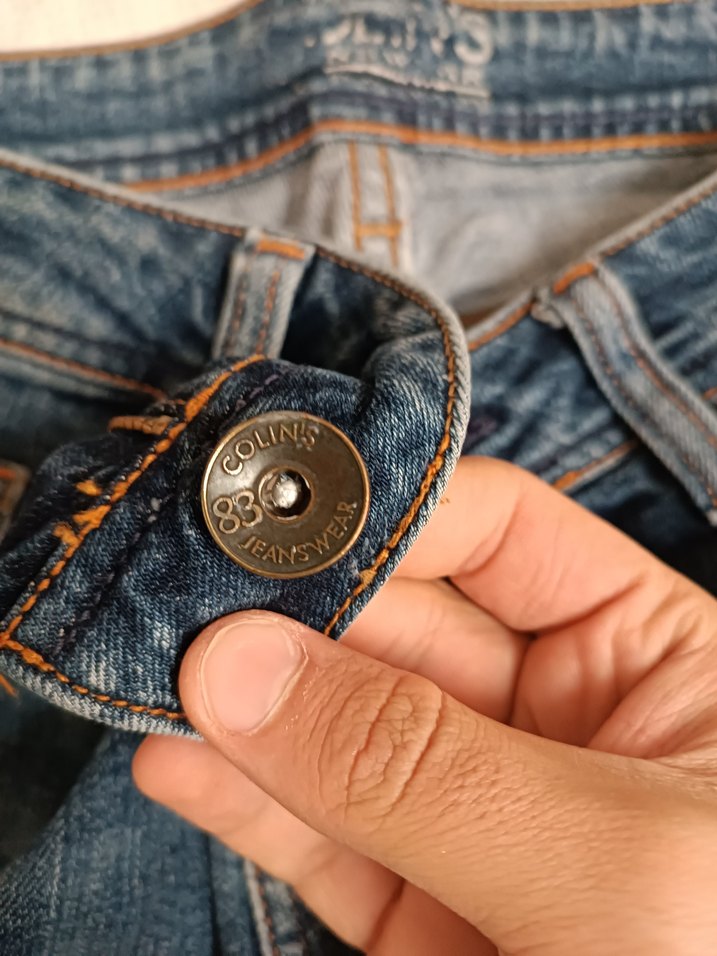 Gri Mavi Erkek Denim Bol Kesim Jean - Görsel 2