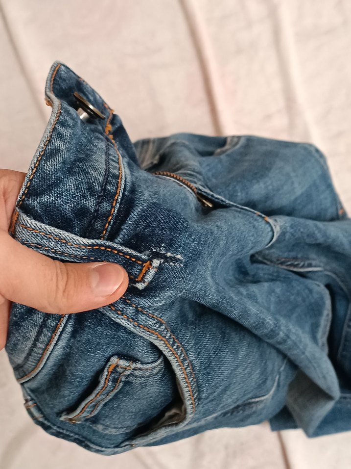 Gri Mavi Erkek Denim Bol Kesim Jean - Görsel 5
