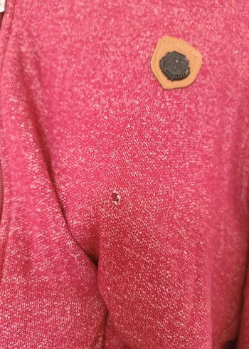 Kırmızı Fermuarlı Rahat  Ceket - Görsel 3
