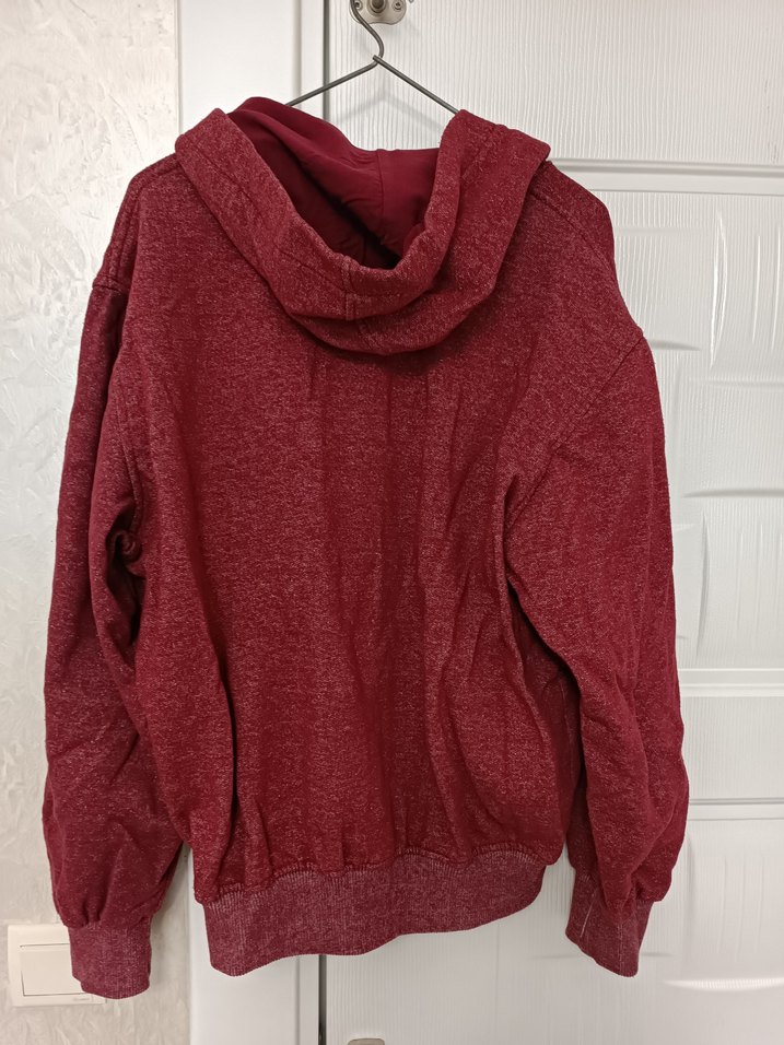 Kırmızı Fermuarlı Rahat  Ceket - Görsel 4