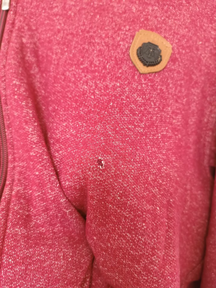 Kırmızı Fermuarlı Rahat  Ceket - Görsel 3