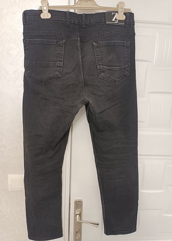 Erkek Siyah Kemerli Regular Fit Kot Pantolon - Görsel 2