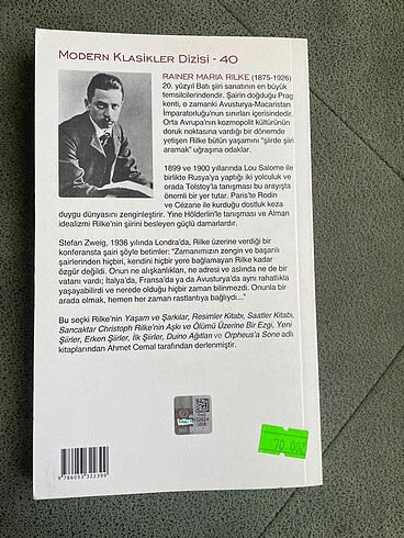  Beden Rainer Maria Rılke şiir kitabı