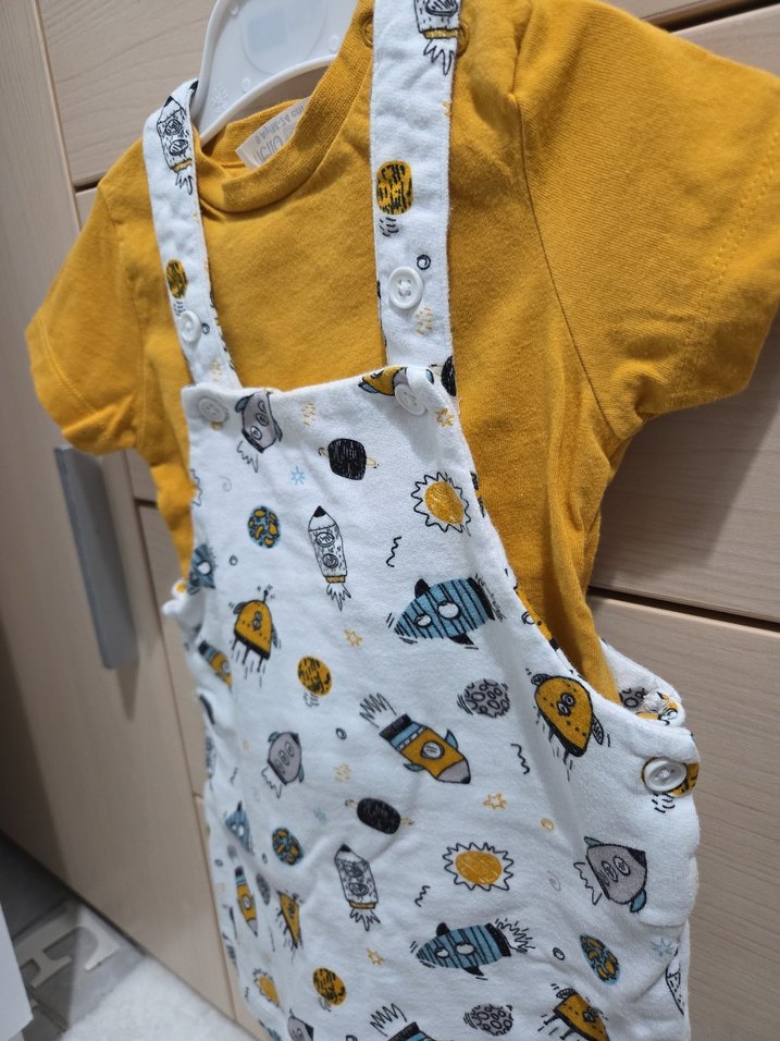 Erkek Bebek Salopet Takım - Görsel 2