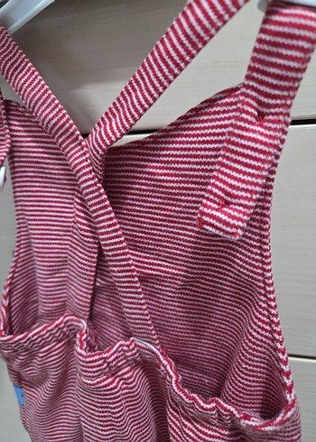 Koton Kırmızı Çizgili Erkek Bebek Tulum - Görsel 4