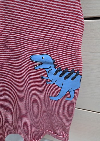 Koton Kırmızı Çizgili Erkek Bebek Tulum - Görsel 2