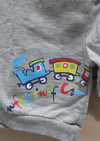Gri Erkek Bebek Sweatshirt - Görsel 2