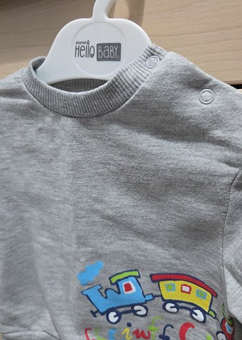 Gri Erkek Bebek Sweatshirt - Görsel 3
