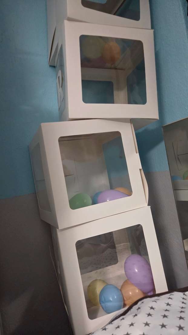 Beyaz Şeffaf Parti Kutuları 5 adet - Görsel 2