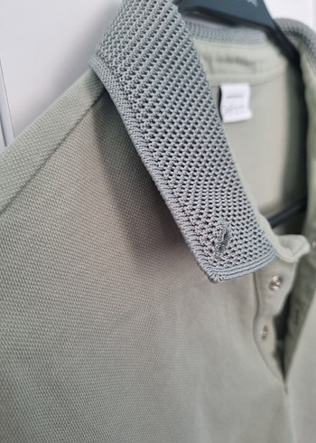 m Beden gri Renk Gri Kısa Kollu Polo Yaka Erkek Tişört