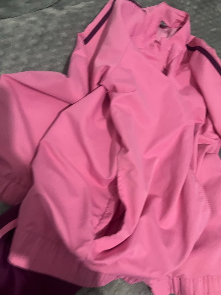 Kız Çocuk Pembe su geçirmez  Fermuarlı Eşofman Takımı - Görsel 4