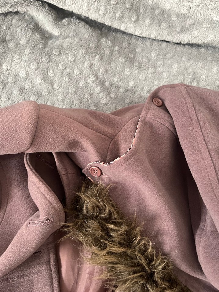 Kürklü Kapüşonlu Kız Çocuk Kabanı - Görsel 3