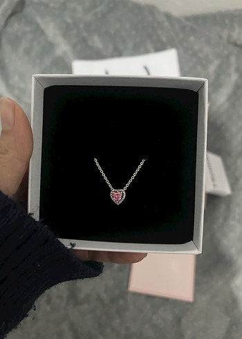 Orjinal Pandora Mini kalpli kolye - Görsel 3