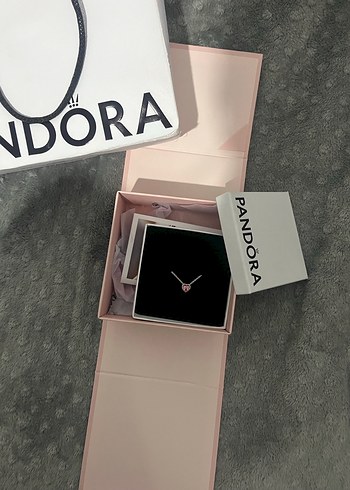 Orjinal Pandora Mini kalpli kolye - Görsel 2