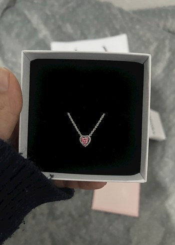 Orjinal Pandora Mini kalpli kolye - Görsel 4