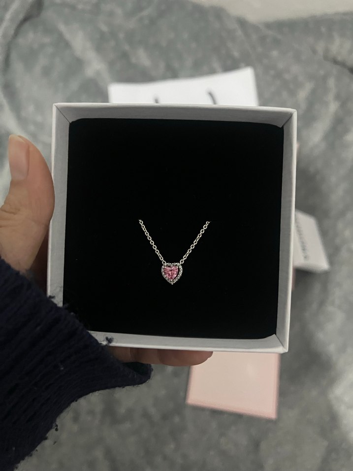 Orjinal Pandora Mini kalpli kolye - Görsel 3