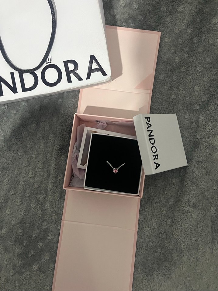 Orjinal Pandora Mini kalpli kolye - Görsel 2