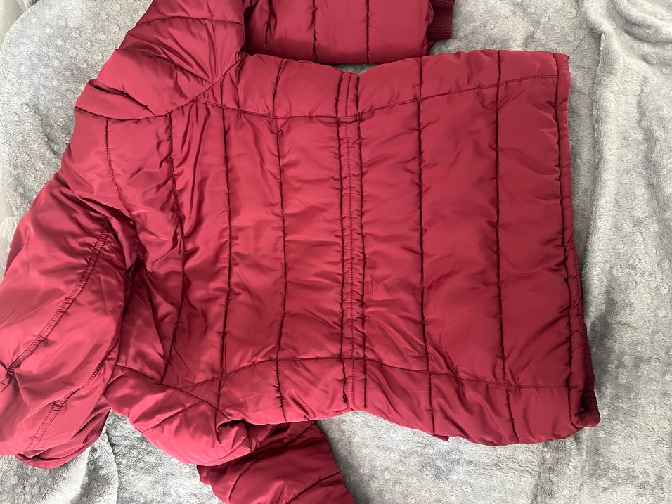 Kız Çocuk Bordo Kürklü Kışlık Mont - Görsel 5