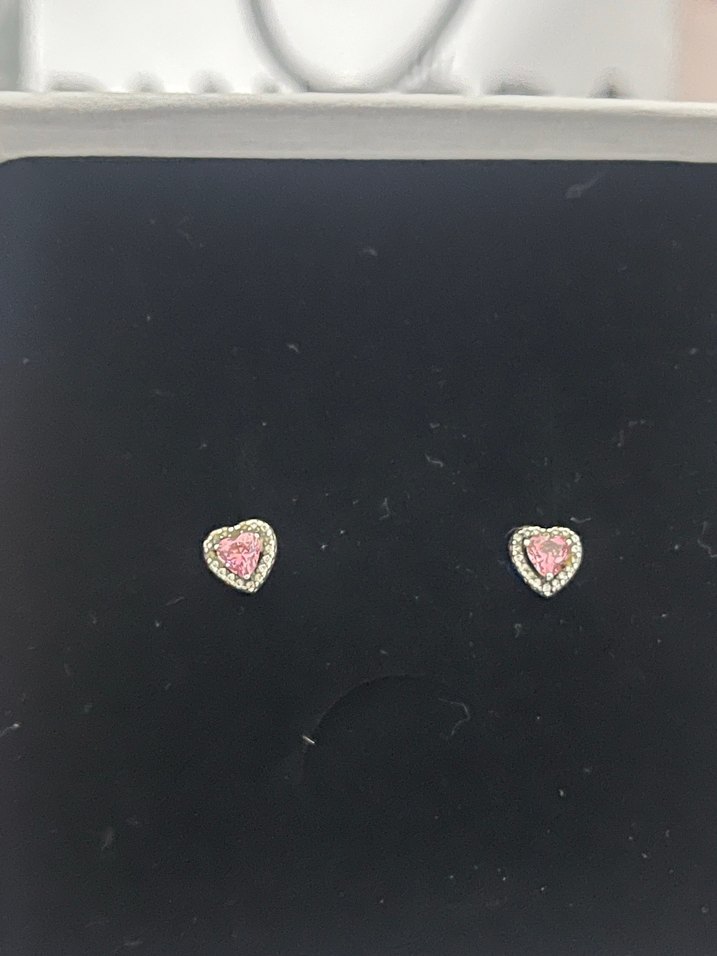 Pandora Pembe Minimalist Kadın küpe - Görsel 4